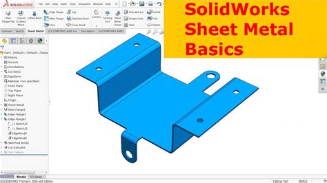 designing sheet metal parts solidworks|SolidWorks sheet metal basics.